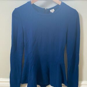 Wilfred Women's Long-Sleeve Peplum Top in Blue